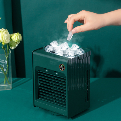 Màn hình LCD Usb Mini Cooler Fan 4000mAh DC5V Máy điều hòa không khí nhỏ Usb Đèn Led