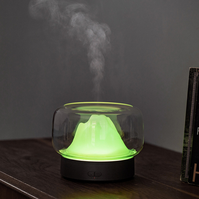 2021 Home Ultrasonic 400ML LED Nhiều màu sắc làm mát tinh dầu có mùi thơm Máy khuếch tán hương thơm trong suốt cho phòng