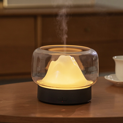 2021 Home Ultrasonic 400ML LED Nhiều màu sắc làm mát tinh dầu có mùi thơm Máy khuếch tán hương thơm trong suốt cho phòng