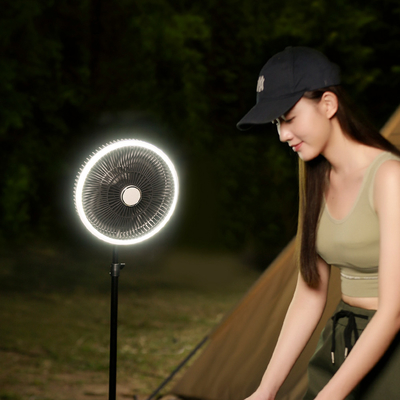 Chân máy có thể sạc lại nổi bật Quạt trần đèn LED Lều không dây 10000mAh Quạt bàn không dây