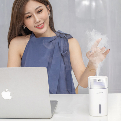 H2o 500ml Máy tạo độ ẩm không khí siêu âm để bàn Đèn Led Bộ khuếch tán hương thơm Nguồn điện USB