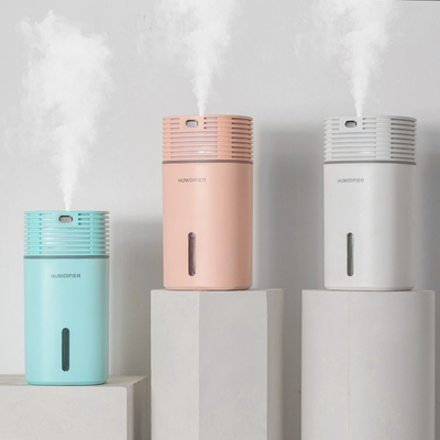 H2o 500ml Máy tạo độ ẩm không khí siêu âm để bàn Đèn Led Bộ khuếch tán hương thơm Nguồn điện USB