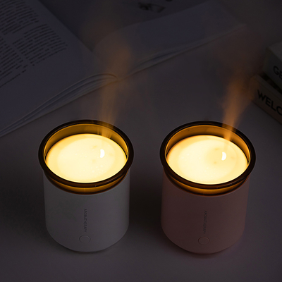 Máy khuếch tán hương thơm trắng LED 200ml với sóng siêu âm cầm tay từ xa
