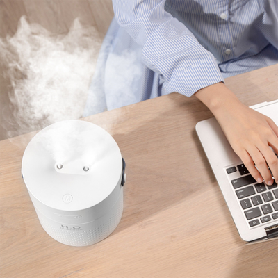 Máy tạo ẩm di động có thể sạc lại dạng phun kép 1100ml 4000mAh Ánh sáng đầy màu sắc