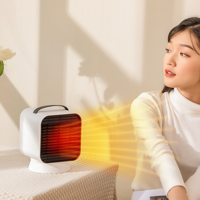 Quạt sưởi PTC cầm tay Máy tính để bàn ABS chống cháy 1000W màu đen cho gia đình